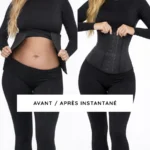 avant apres Gaine latex ventre plat